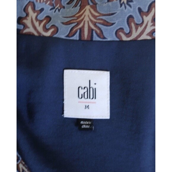 Cabi Womens Blue Floral Long Sleeve Shift Dress Size M Lightweight Bohemian - Picture 13 of 13